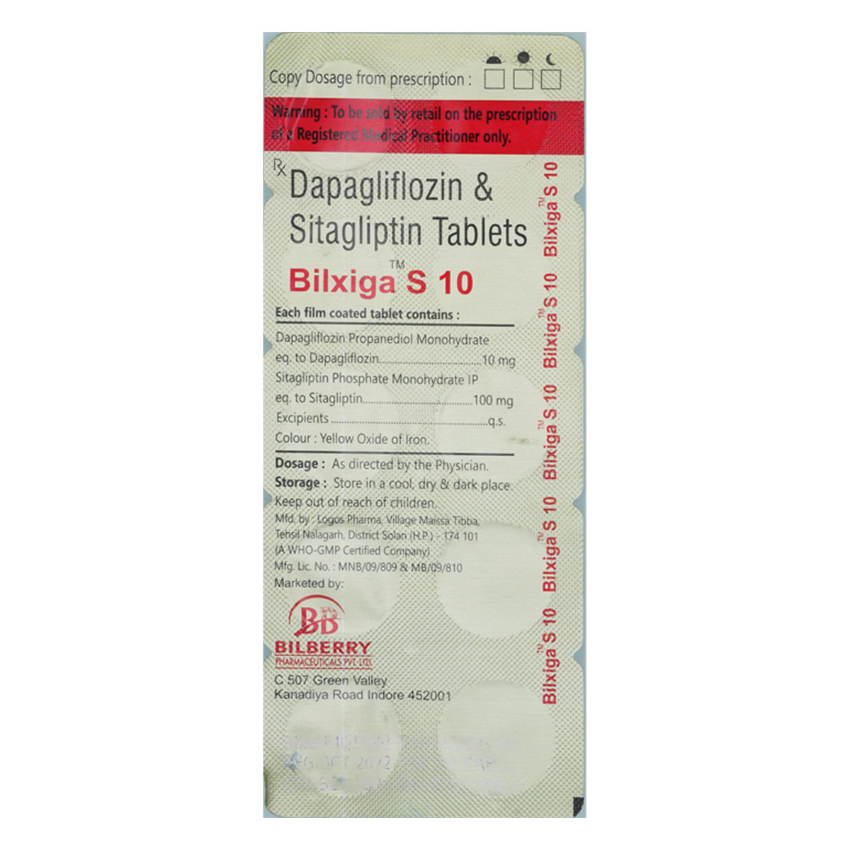 Buy Bilxiga S 10 Tablet 10's Online