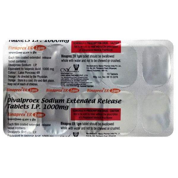 Binaprex ER 1 GM Tablet 10's, Pack of 10 CapsuleS