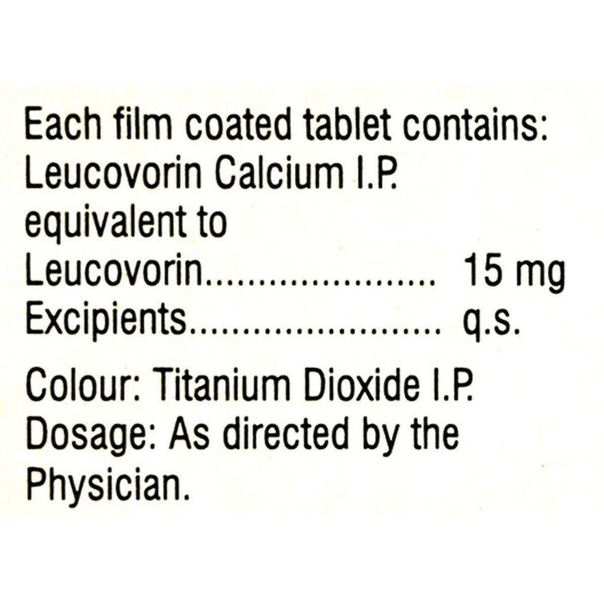 Biovorin 15 Tablet 10's, Pack of 10 TABLETS Biovorin 15 Tablet 10's, Pack of 10 TABLETS