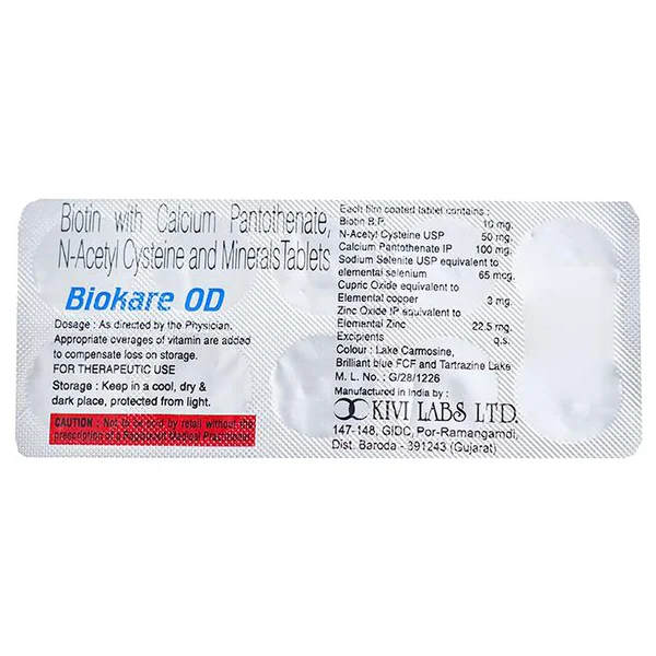 Biokare OD Tablet 10's, Pack of 10