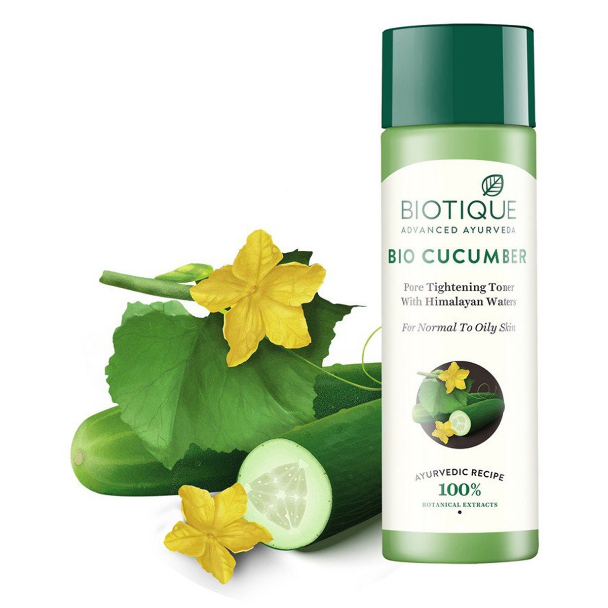 Biotique Cucumber Pore Tightening Refreshing Toner 120 ml | Cucumber, Himalayan Water | Helps In Pore Tightening | Reduces Dark Spots | Prevents Pimples | 100% Botanical Extracts | For Normal To Oily Skin, Pack of 1 Biotique Cucumber Pore Tightening Refreshing Toner 120 ml | Cucumber, Himalayan Water | Helps In Pore Tightening | Reduces Dark Spots | Prevents Pimples | 100% Botanical Extracts | For Normal To Oily Skin, Pack of 1
