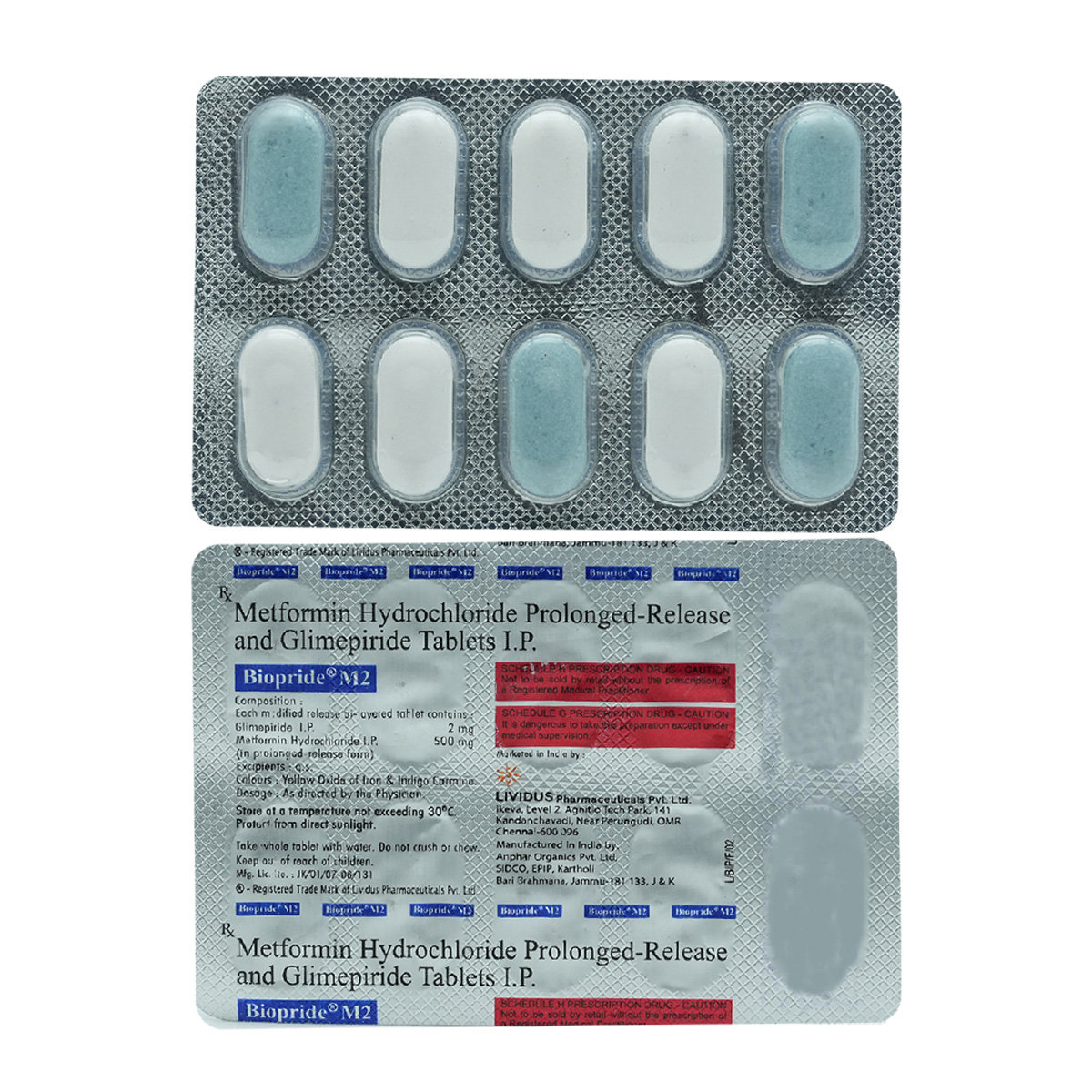 Biopride M2 Tablet 10's, Pack of 10 TABLETS Biopride M2 Tablet 10's, Pack of 10 TABLETS