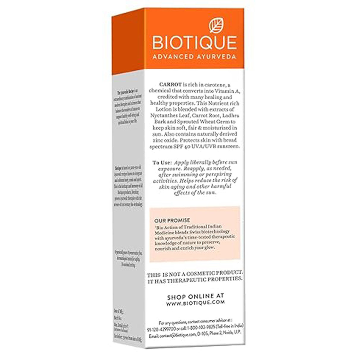 Biotique Carrot Face & Body Sun Lotion, 120 ml, Pack of 1 Biotique Carrot Face & Body Sun Lotion, 120 ml, Pack of 1