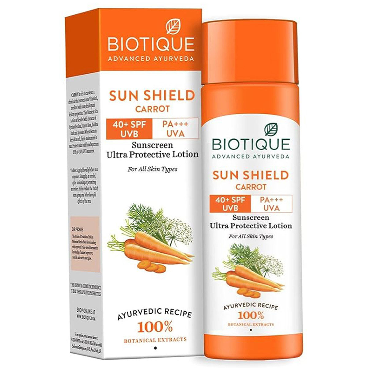 Biotique Carrot Face & Body Sun Lotion, 120 ml, Pack of 1 Biotique Carrot Face & Body Sun Lotion, 120 ml, Pack of 1