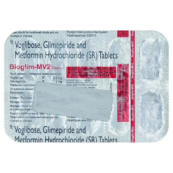 Bioglim-MV 2 Tablet 10's, Pack of 10