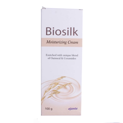 Biosilk Moisturizing Cream 100 gm | Blend Of Oatmeal &amp; Ceramides | Provides Nourishment | For Soft &amp; Hydrated Skin, Pack of 1