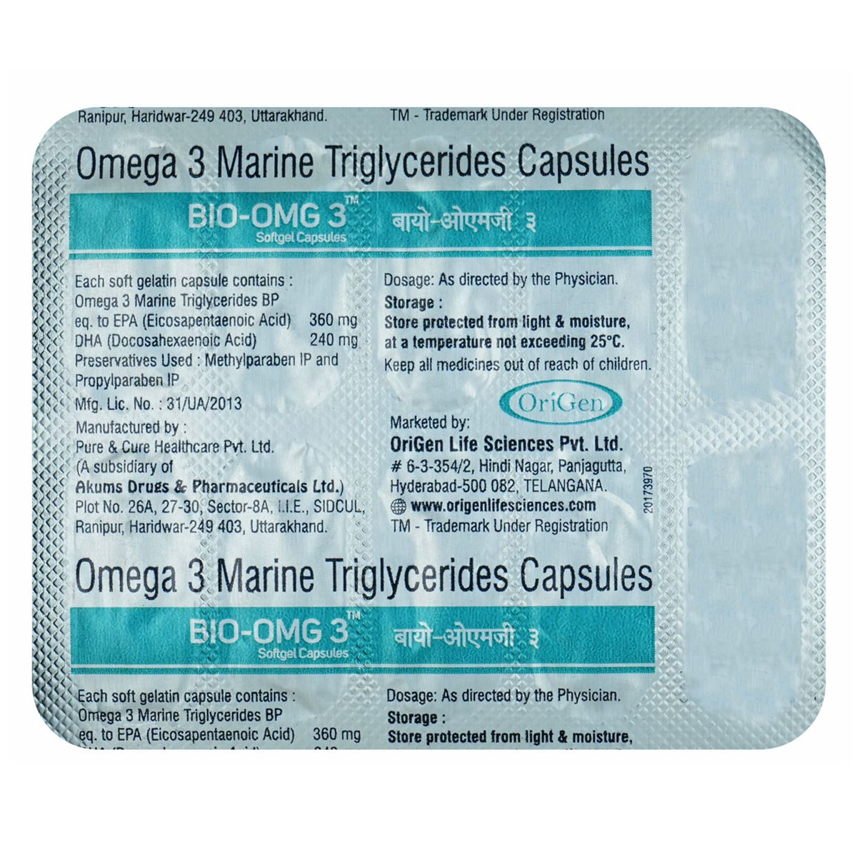 Buy Bio-Omg 3 Softgel Cap 10'S Online