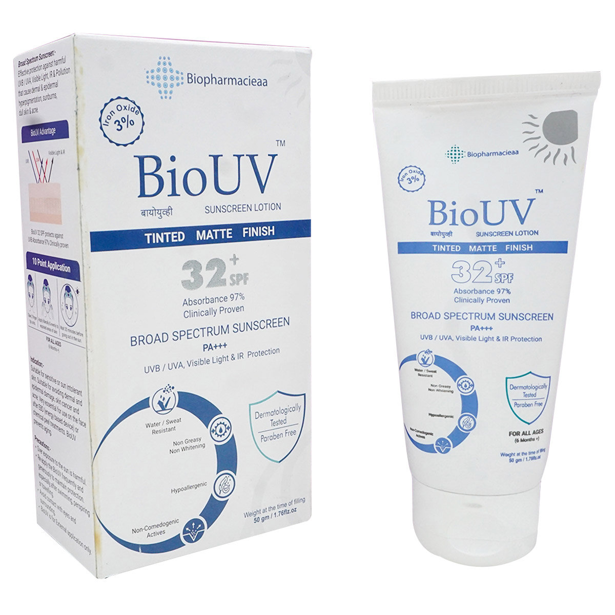 Bio UV Spf 32+ Sunscreen Lotion 50 gm, Pack of 1 Bio UV Spf 32+ Sunscreen Lotion 50 gm, Pack of 1