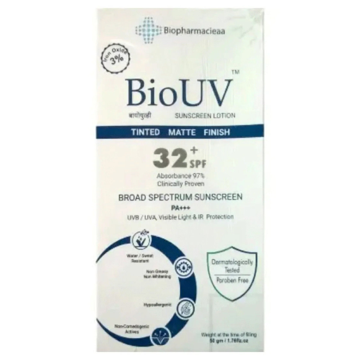Bio UV Spf 32+ Sunscreen Lotion 50 gm, Pack of 1 Bio UV Spf 32+ Sunscreen Lotion 50 gm, Pack of 1