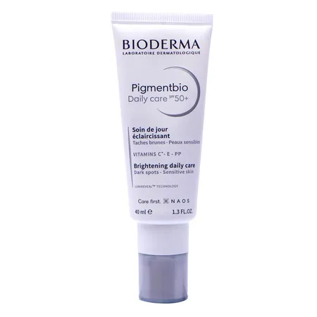 Bioderma Pigmentbio Daily Care Brightening Cream 40 ml With SPF 50 | Vitamin C & Vitamin E | Removes Dark Spots | For Bright Skin | Offers Sun Protection | For Sensitive Skin