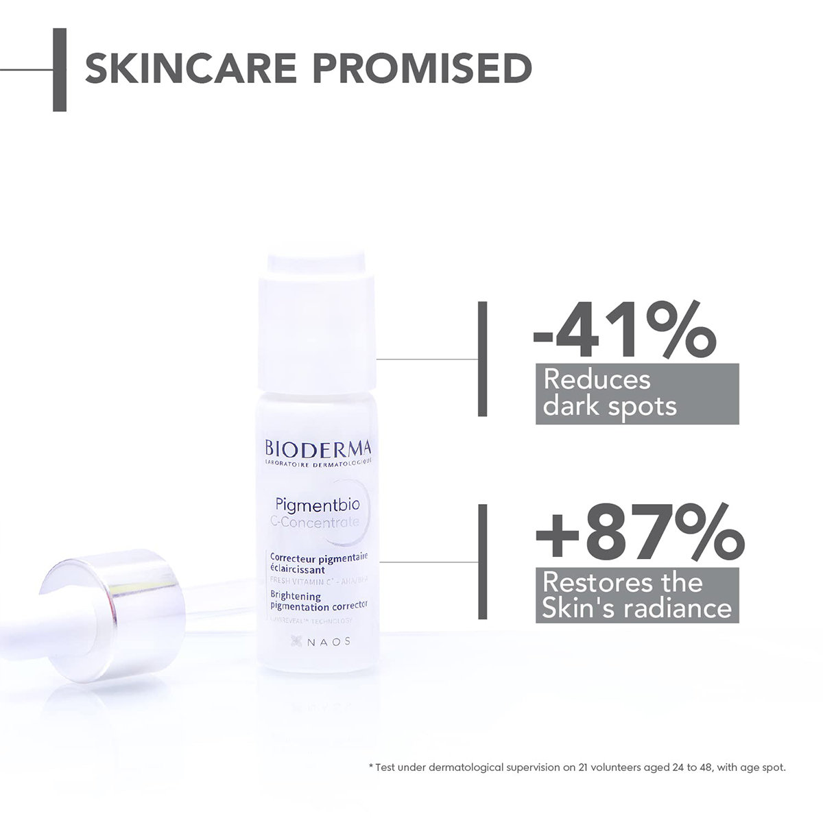 Bioderma Pigmentbio C-Concentrate 15 ml | Vitamin C, AHA, BHA | Corrects Pigmentation | Brightens Skin, Pack of 1 Bioderma Pigmentbio C-Concentrate 15 ml | Vitamin C, AHA, BHA | Corrects Pigmentation | Brightens Skin, Pack of 1