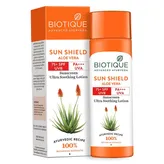 Biotique Sun Shield Aloevera 75+ SPF UVB Sunscreen Ultra Soothing Body Lotion, 190 ml, Pack of 1