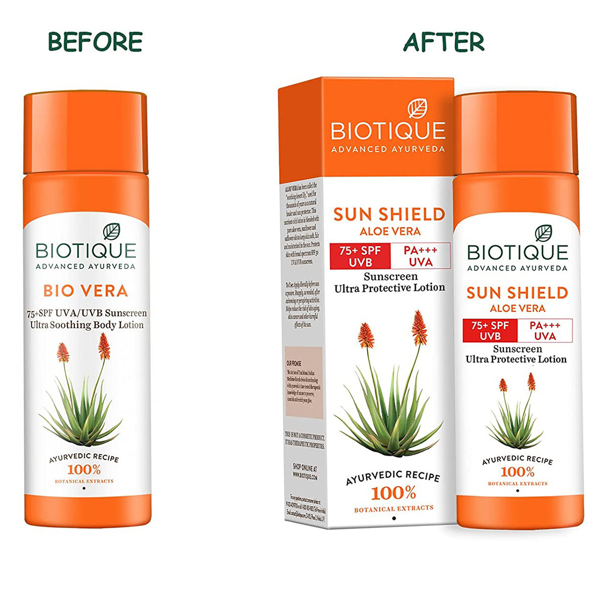 Biotique Sun Shield Aloevera 75+ SPF UVB Sunscreen Ultra Soothing Body Lotion, 190 ml, Pack of 1 Biotique Sun Shield Aloevera 75+ SPF UVB Sunscreen Ultra Soothing Body Lotion, 190 ml, Pack of 1