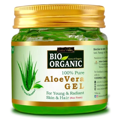 Indus Valley Bio Organic 100% Pure Aloe Vera Gel, 175 ml, Pack of 1