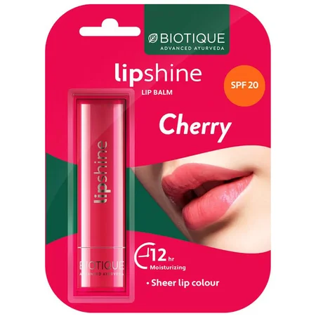Biotique SPF 20 Cherry Lip Balm, 4 gm