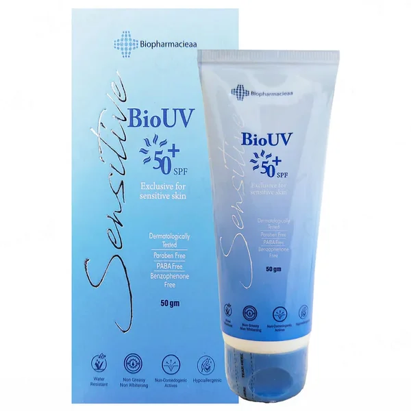 Biouv SPF 50+ Sunscreen for Sensitive Skin, 50 gm
