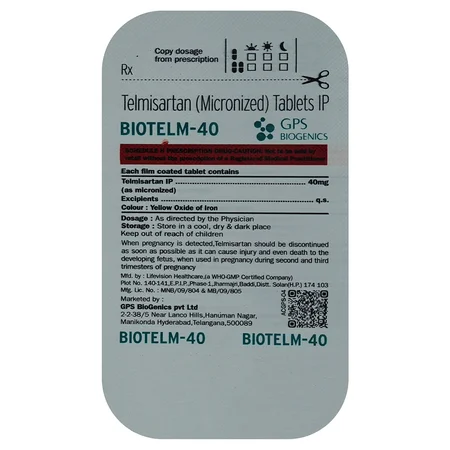 Biotelm-40 Tablet 15's