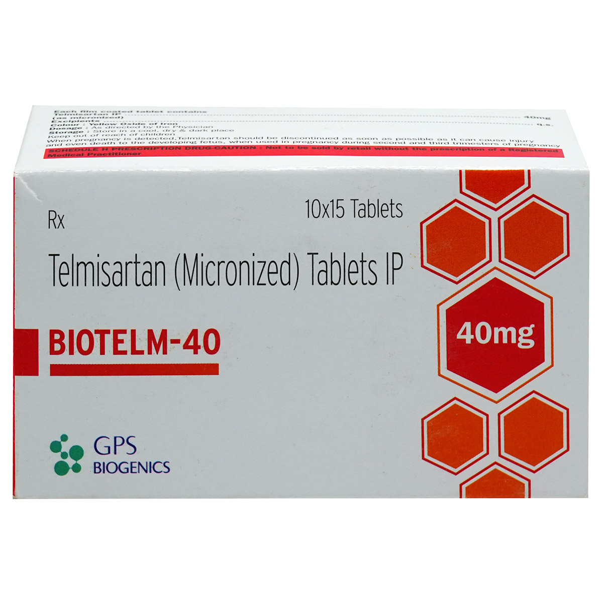 Biotelm-40 Tablet 15's, Pack of 15 TABLETS Biotelm-40 Tablet 15's, Pack of 15 TABLETS