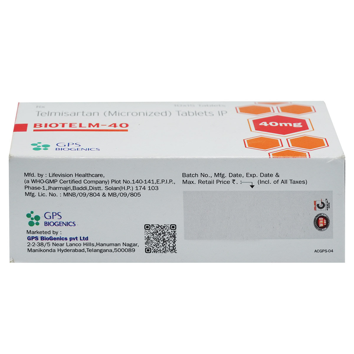 Biotelm-40 Tablet 15's, Pack of 15 TABLETS Biotelm-40 Tablet 15's, Pack of 15 TABLETS
