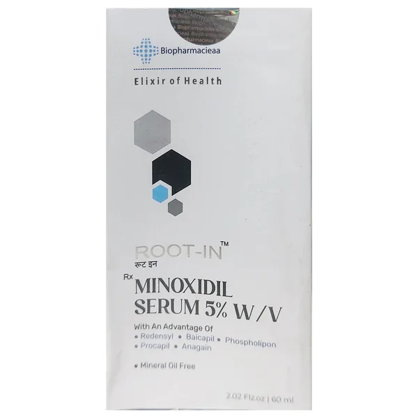 Biopharmacieaa Root-In Minoxidil Serum 5%W/V, 60 ml