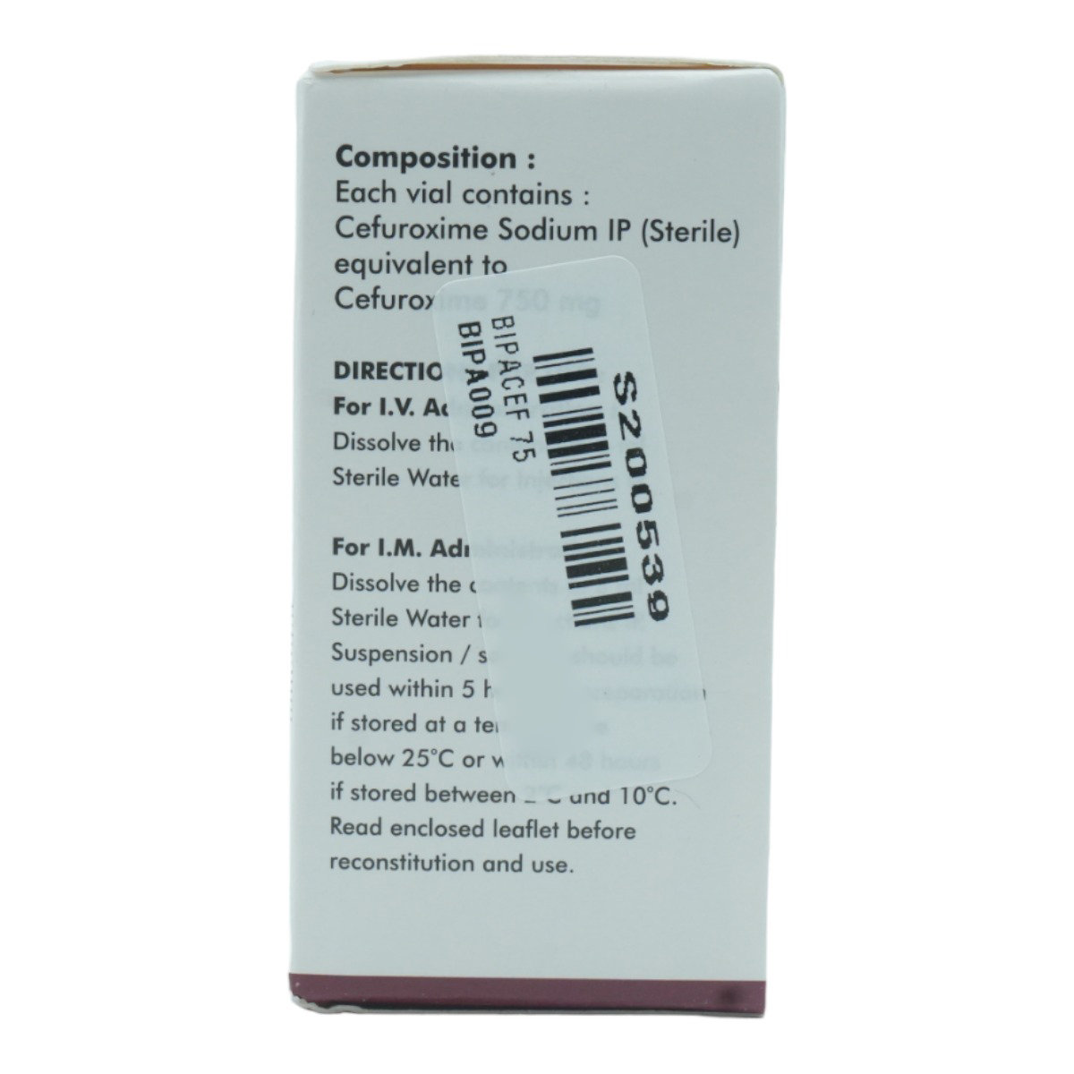 Bipacef 750 Injection 1's, Pack of 1 INJECTION Bipacef 750 Injection 1's, Pack of 1 INJECTION