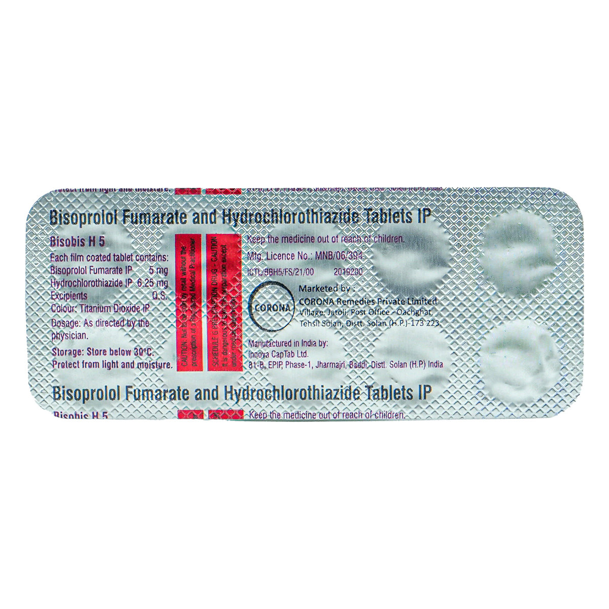 Bisobis H 5 Tablet 10's, Pack of 10 TABLETS Bisobis H 5 Tablet 10's, Pack of 10 TABLETS