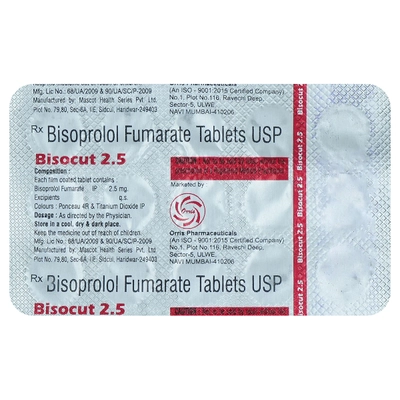 Bisocut 2.5 Tablet 15's, Pack of 15 TABLETS