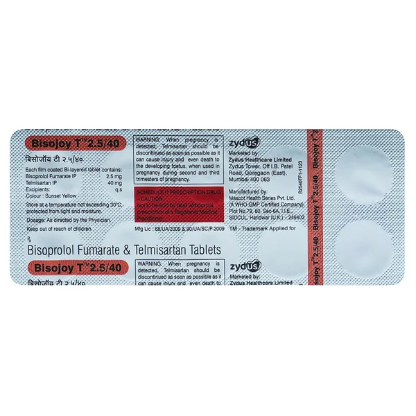 Bisojoy T 2.5/40 Tablet 10's