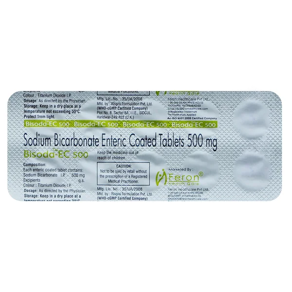 Bisoda-Ec 500 Tablet 10's, Pack of 10 TABLETS