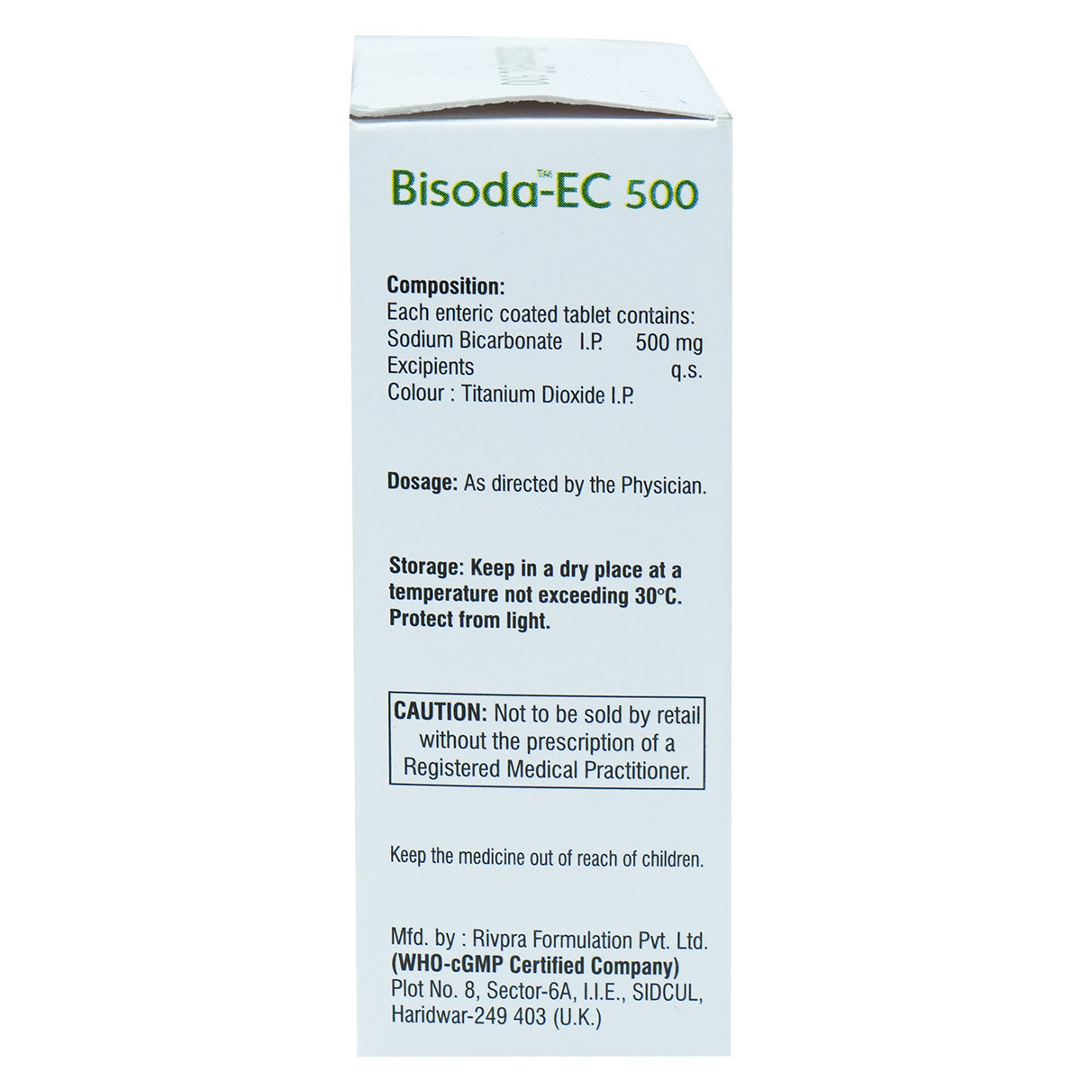 Bisoda-Ec 500 Tablet 10's, Pack of 10 TABLETS Bisoda-Ec 500 Tablet 10's, Pack of 10 TABLETS