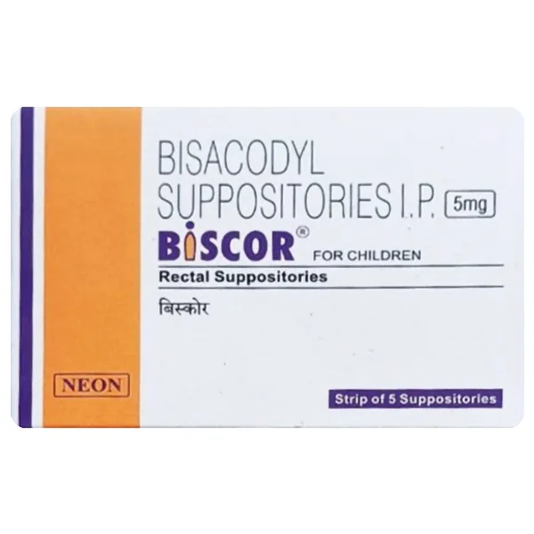 Biscor 5 mg Rectal Suppositories 5's