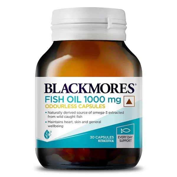 Blackmores Fish Oil 1000 mg Odourless, 30 Capsules, Pack of 1