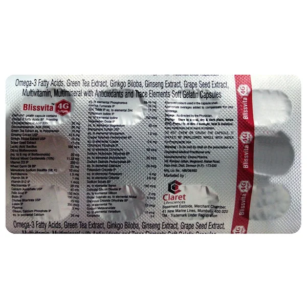 Blissvita 4G Softgel Capsule 10's