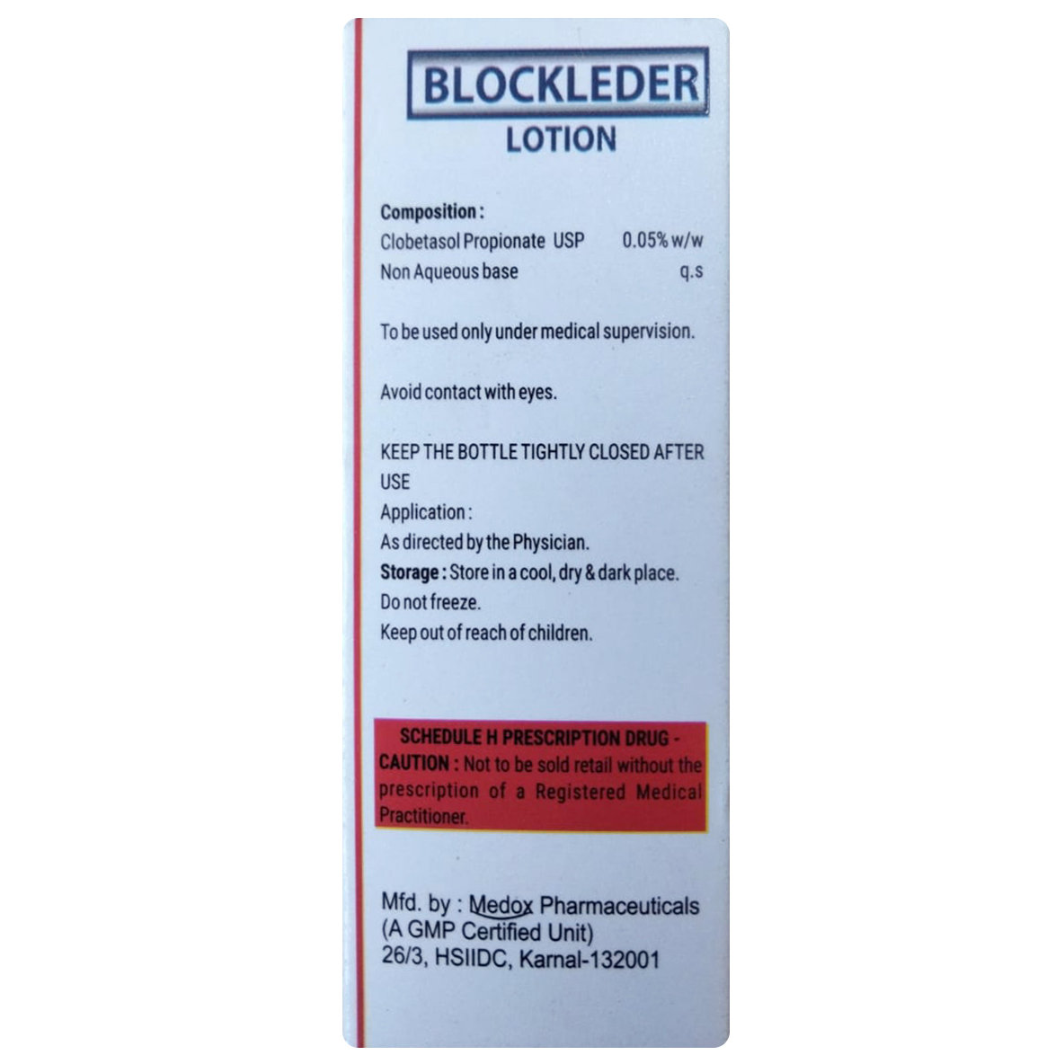 Blockleder Lotion 30 ml, Pack of 1 LOTION Blockleder Lotion 30 ml, Pack of 1 LOTION