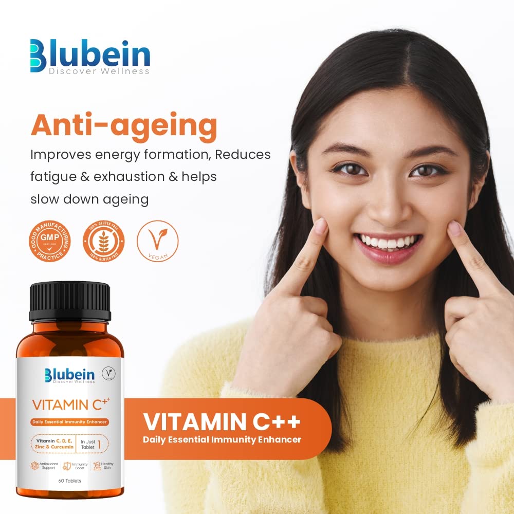 Blubein Vitamin C++ Daily Immunity Enhancer, 60 Tablets, Pack of 1 Blubein Vitamin C++ Daily Immunity Enhancer, 60 Tablets, Pack of 1