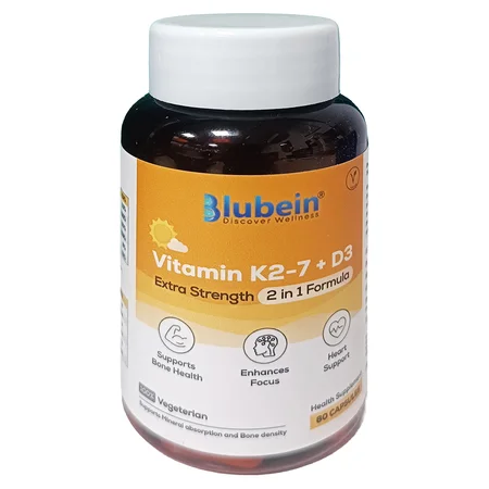 Blubein Vitamin K2-7+D3, 60 Capsules