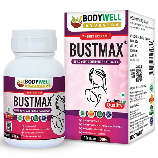Bodywell Bustmax 500 mg, 90 Veg Capsules