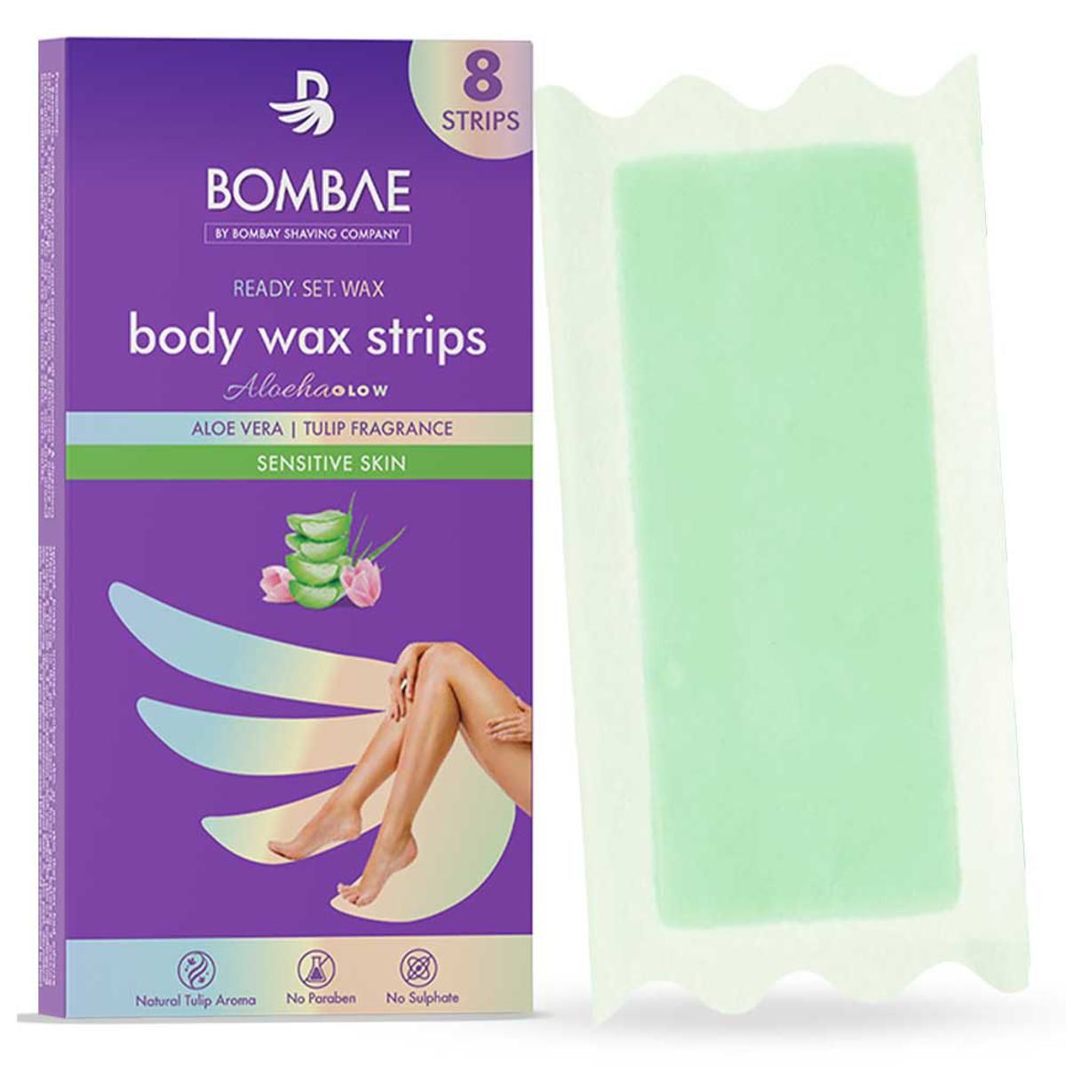 Bombay Shaving Company Body Wax Strips aloeha glow for Sensitive Skin