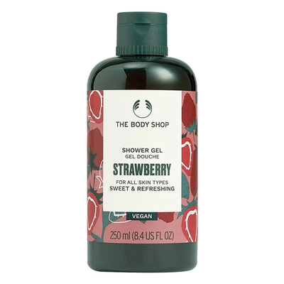 The Body Shop Strawberry Shower Gel 250 ml | Sweet And Refreshing | Cleanses &amp; Refreshes Skin | For All Skin Type, Pack of 1