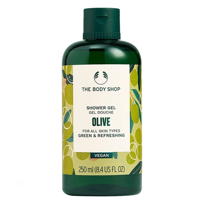 The Body Shop Olive Shower Gel 250 ml | Green And Refreshing | Cleanses &amp; Refreshes Skin | For All Skin Type, Pack of 1