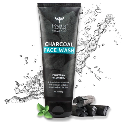 Bombay Shaving Company Charcoal Face Wash 100 gm | Activated Charcoal | Deeply Cleanses &amp; Detoxifies | Removes Excess Oil, Dirt &amp; Impurities | 10X Cleansing Action | For All Skin Type, Pack of 1