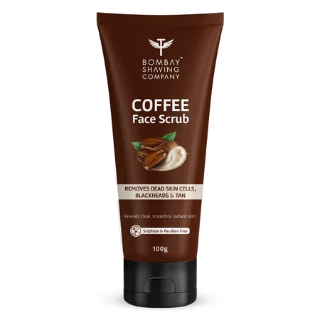 Bombay Shaving Company Coffee Face Scrub 100 gm | Gentle Skin Exfoliation & Deep Cleansing | Removes Blackheads, Dead Cells & Tan | Gives Smooth, Clear & Radiant Skin | For All Skin Type