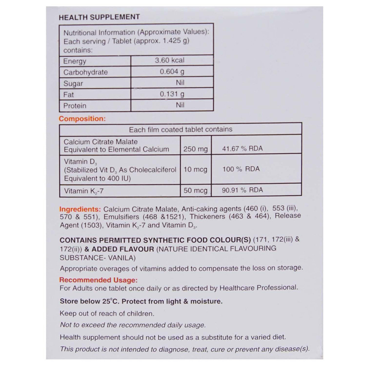 Bon K2 HD Tablet 10's, Pack of 10 TabletS Bon K2 HD Tablet 10's, Pack of 10 TabletS