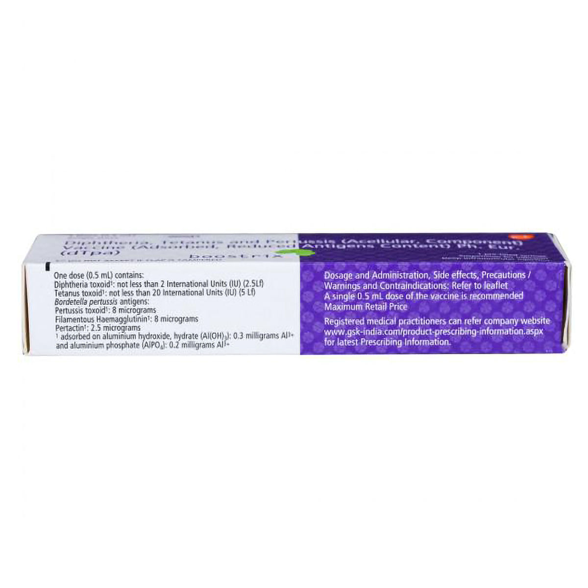 Boostrix Vaccine 0.5 ml, Pack of 1 INJECTION Boostrix Vaccine 0.5 ml, Pack of 1 INJECTION
