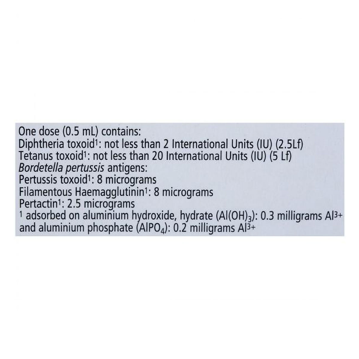 Boostrix Vaccine 0.5 ml, Pack of 1 INJECTION Boostrix Vaccine 0.5 ml, Pack of 1 INJECTION