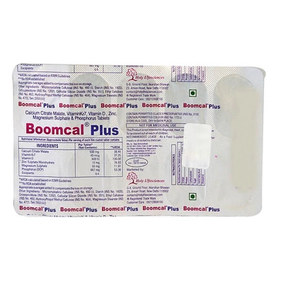 Boomcal Plus Tablet 10'S, Pack of 10 TabletS