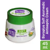 Boroplus Soft Antiseptic Cream 45 ml | Light &amp; Non-sticky | Provides 24 hour moisturisation|Ayurvedic Cream for all seasons| Moisturises Dry Skin| 10 Natural Ingredients|Vitamin E | With Fruit Water and 10 Super Herbs, Pack of 1