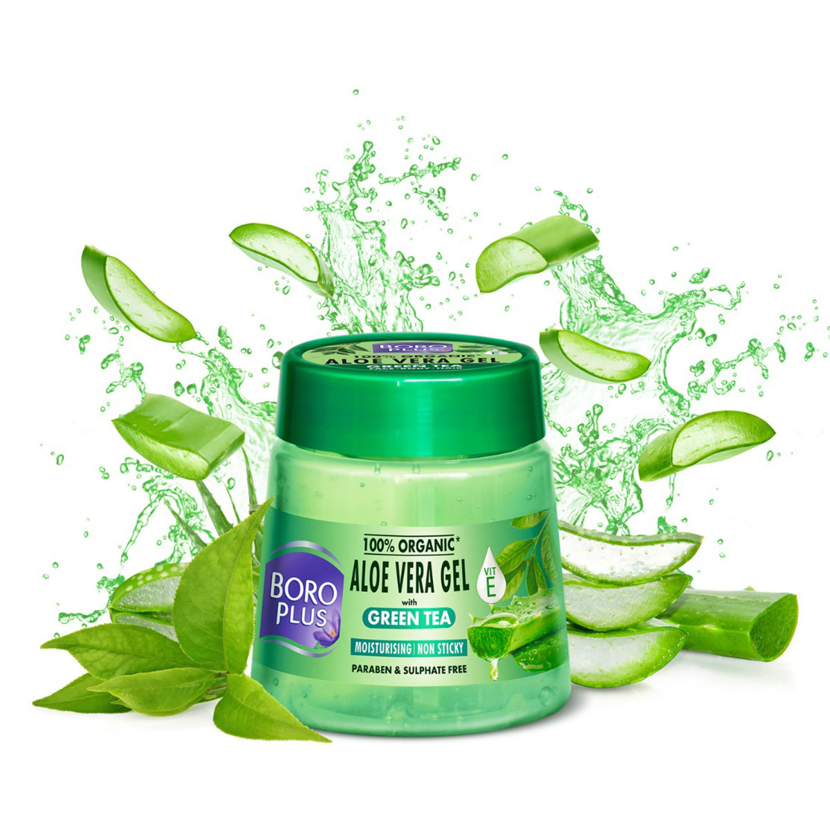 Gel D'Aloe Vera BoroPlus 100% Bio - 150 Ml - Pour Peau Et Cheveux - SPF5