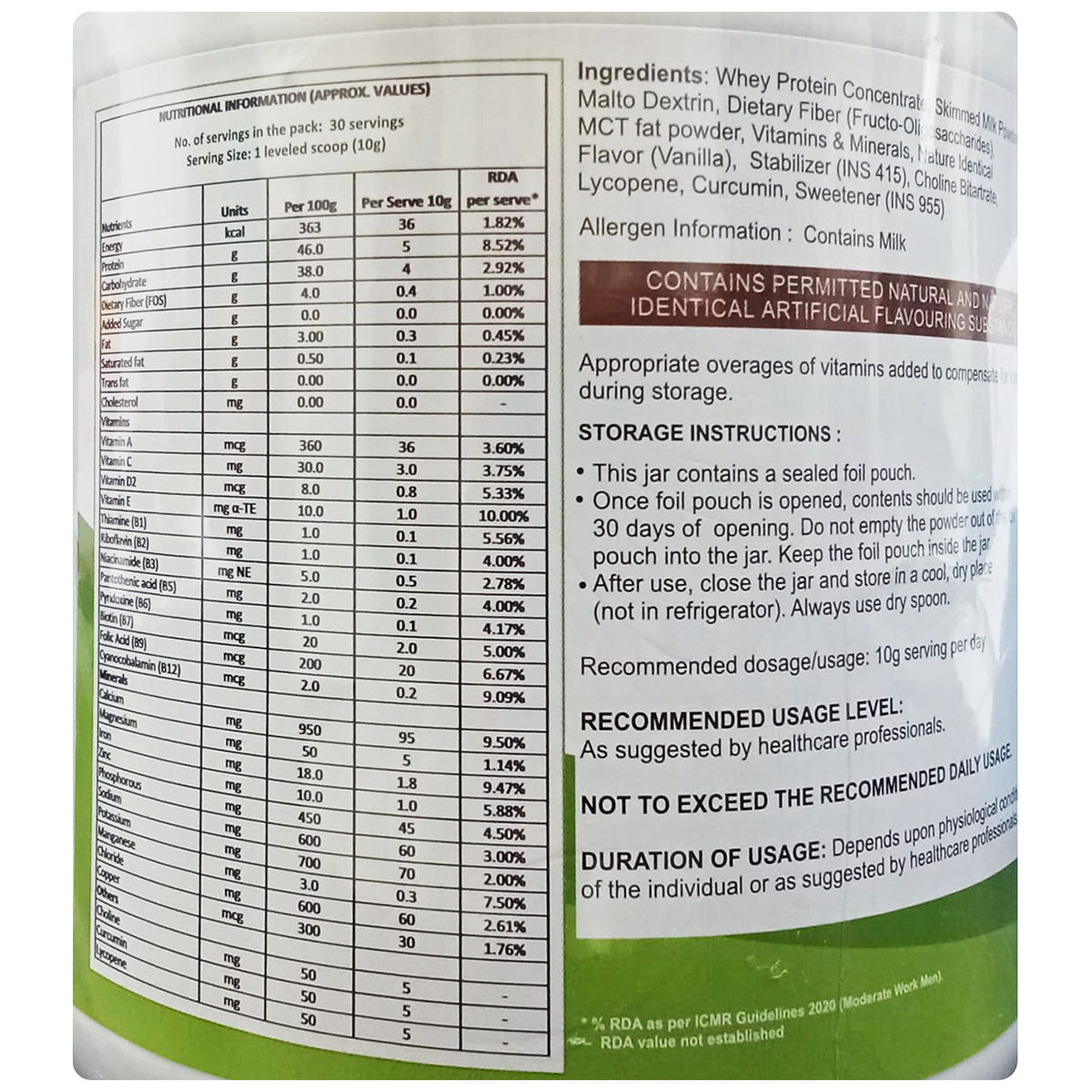 Buy Bos Pro High Protein Vannila Flavour Powder, 300 gm | 19 Minutes ...
