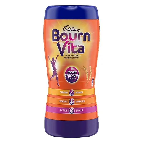 Cadbury Bournvita Nutrition Powder 500 gm Jar | Inner Strength Formula | For Strong Bones, Muscle &amp; Active Brain | Nutritional Drink For Kids, Pack of 1